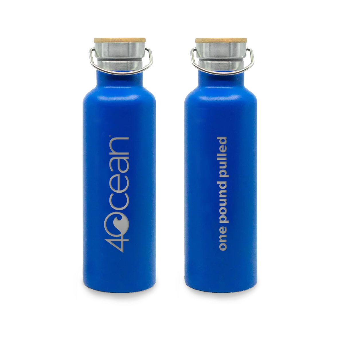 4Ocean Reusable Water Bottle 2.0. blue