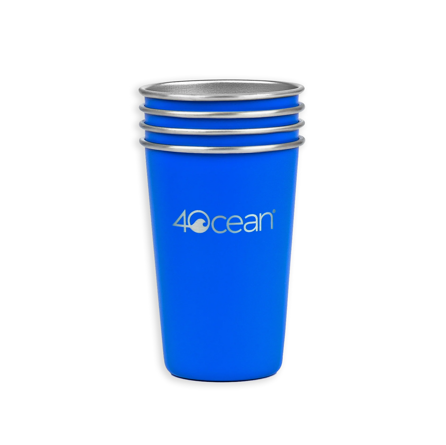 4Ocean Reusable Stainless Steel Cups 4-Pack.