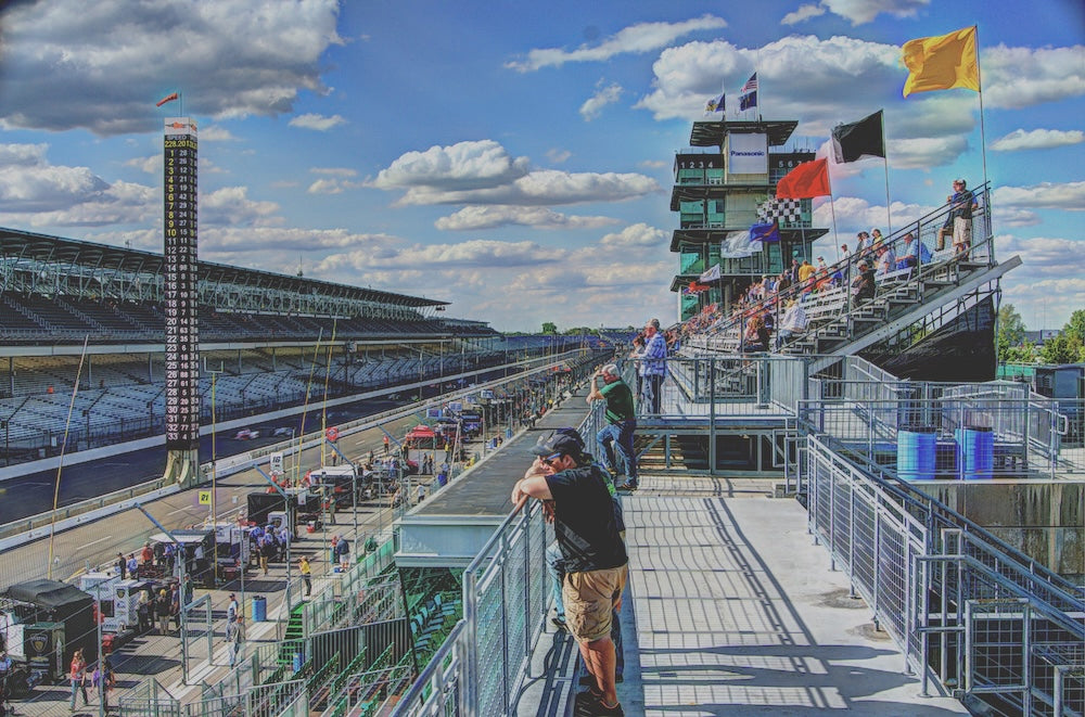 Main Straight Indianapolis Motor Speedway - Wooden Jigsaw Puzzle Medium