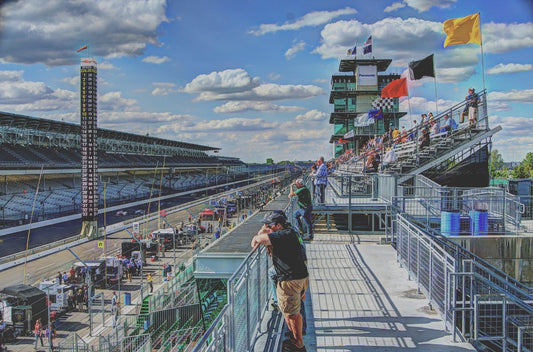 Main Straight Indianapolis Motor Speedway - Wooden Jigsaw Puzzle Medium