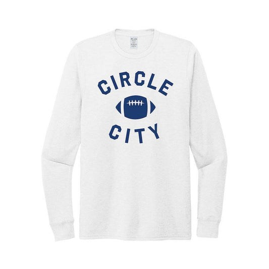 Circle City Football Unisex Long Sleeve Tri-blend T-shirt - Avenue Clothing Company 