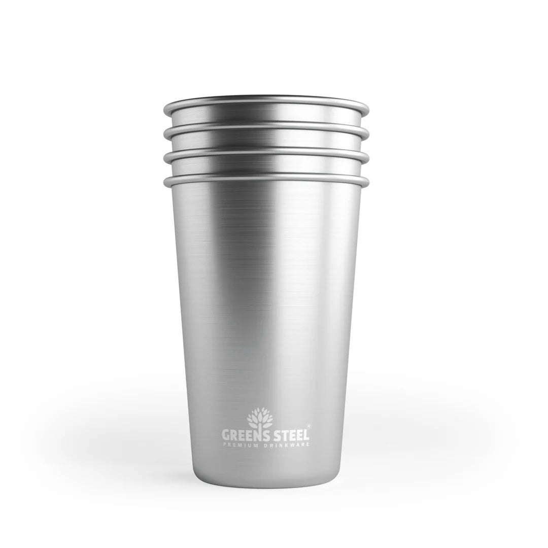 Reusable Stainless Steel Cups 4-Pack