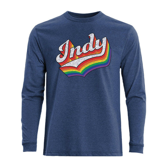 Indy Rainbow Unisex Long Sleeve Eco T-shirt.
