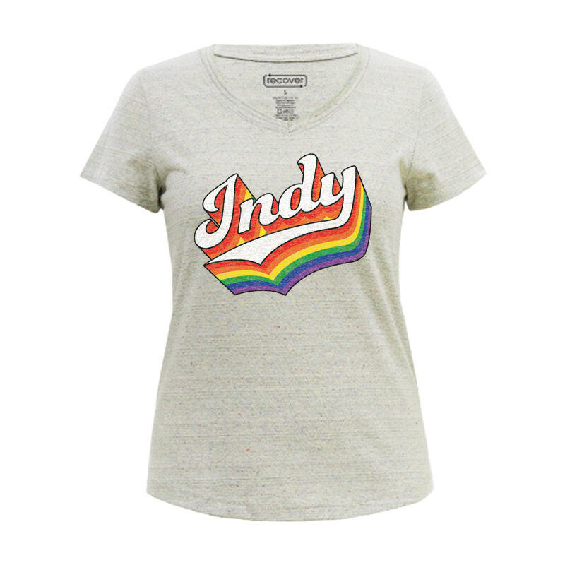 Indy Rainbow Women's Eco T-shirt.