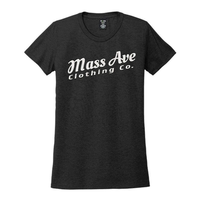 Mass Ave Clothing Co. Cream Logo Women's Tri-blend T-shirt.