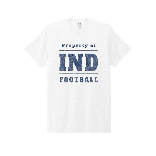 Property of IND Football Unisex Tri-blend T-shirt - Avenue Clothing Company 