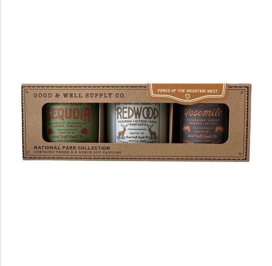 National Parks of the Mountain West Mini Candle Gift Set