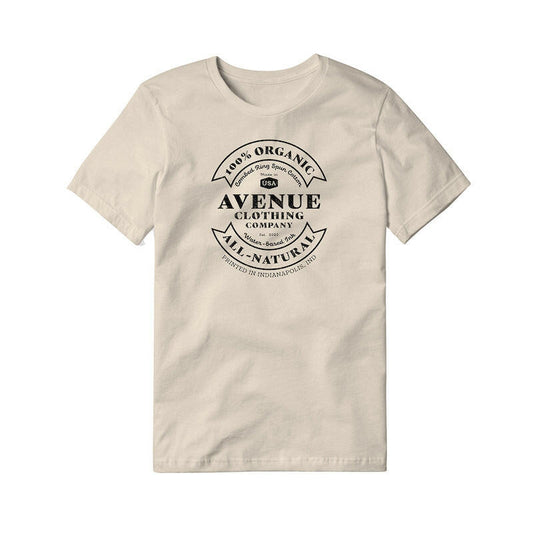 Vintage All-Natural Label Unisex 100% Organic Cotton T-shirt.