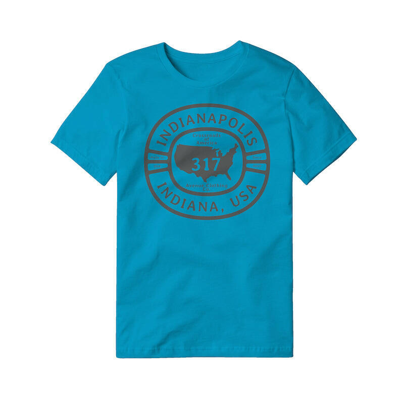 Avenue Clothing Indianapolis 317 Oval T-Shirt blue